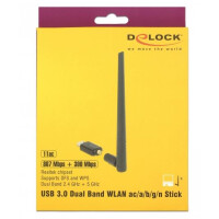 Delock 12535 - Kabellos - USB - RF Wireless - Wi-Fi 5 (802.11ac) - Schwarz