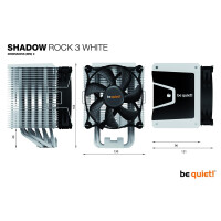 Be Quiet! Shadow Rock 3 White - Kühler - 12 cm -...