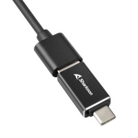 Sharkoon 4044951037575 - Kabellos - USB 3.2 Gen 1 (3.1 Gen 1) Type-C - Schwarz - USB 3.2 Gen 1 (3.1 Gen 1) Type-A - Aluminium - ChromeOS