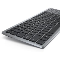 Dell KB740 - Volle Größe (100%) - Kabellos - RF Wireless + Bluetooth - Scherenschalter - QWERTZ - Grau - Schwarz