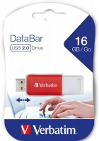 Verbatim DataBar - 16 GB - USB Typ-A - 2.0 - Dia - 9,1 g - Rot