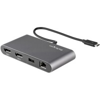 StarTech.com Thunderbolt 3 Mini Dock - Tragbare Dockingstation für Zwei Monitore, DP 4K 60