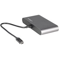 StarTech.com Thunderbolt 3 Mini Dock - Tragbare Dockingstation für Zwei Monitore, DP 4K 60