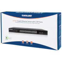 Intellinet 24-Port Gigabit Ethernet Switch with 2 SFP Ports - Switch - nicht verwaltet