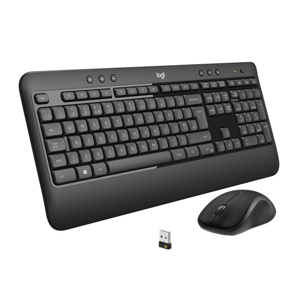 Logitech MK540 Advanced - Kabellos - RF Wireless - Membran Key Switch - QWERTY - Schwarz - Weiß - Maus enthalten