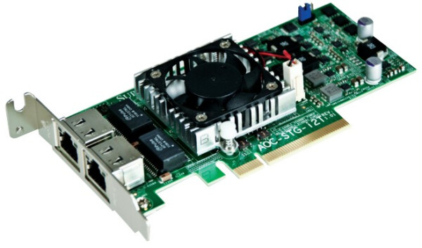 Supermicro AOC-STG-I2T - Eingebaut - Verkabelt - PCI Express - Ethernet - Silber