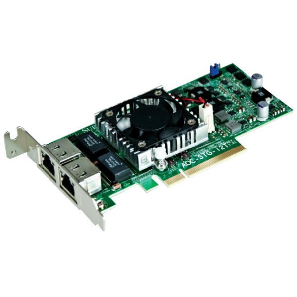 Supermicro AOC-STG-I2T - Eingebaut - Verkabelt - PCI Express - Ethernet - Silber