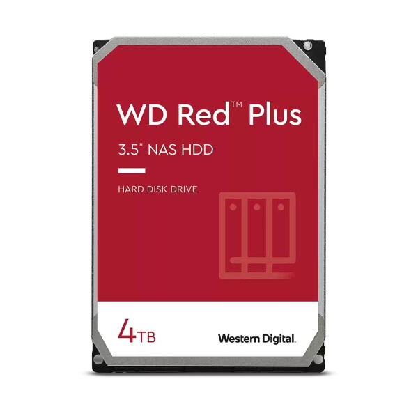 WD Red Plus  - 4 TB - 5400 RPM - 256 MB - 3.5" - Serial ATA III