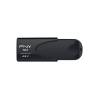 PNY Attache 4 - 32 GB - USB Typ-A - 3.2 Gen 1 (3.1 Gen 1) - 80 MB/s - Ohne Deckel - Schwarz