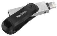 SanDisk iXpand - 64 GB - USB Type-A / Lightning - 3.2 Gen 2 (3.1 Gen 2) - Drehring - Schwarz - Silber