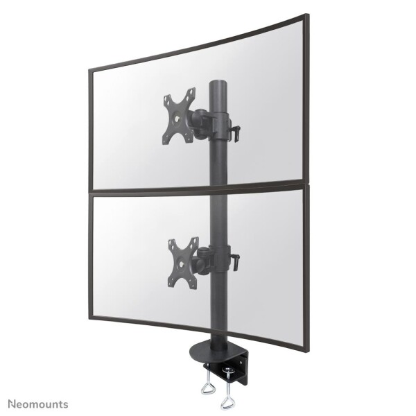 Neomounts FPMA-D960DVBLACKPLUS Monitorarm 17-49" - vertikale Montage - Klemme - 43,2 cm (17") - 124,5 cm (49") - 100 x 100 mm - Höhenverstellung - Schwarz