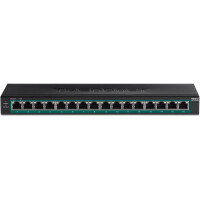 TRENDnet TPE-TG160H - Managed - Gigabit Ethernet (10/100/1000) - Vollduplex - Power over Ethernet (PoE) - Rack-Einbau - 1U