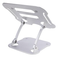 StarTech.com Tisch Laptopständer - Laptoperhöhung aus Aluminium - Tragbar - Faltbar - Schwenkbar - Tragkraft 10kg - Laptophalterung - Höhenverstellbarer Ergonomischer Notebookständer - Laptop-Ständer - Silber - Aluminium - 10 kg - 33,2 - 120 mm - 226 mm