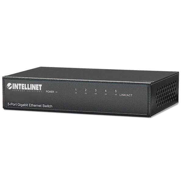 Intellinet 5-Port Gigabit Ethernet Switch - Metall - Desktop - IEEE 802.3az (Energy Efficient Ethernet) - Gigabit Ethernet (10/100/1000) - Vollduplex