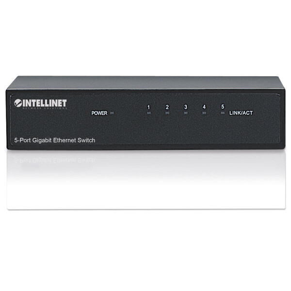 Intellinet 5-Port Gigabit Ethernet Switch - Metall - Desktop - IEEE 802.3az (Energy Efficient Ethernet) - Gigabit Ethernet (10/100/1000) - Vollduplex