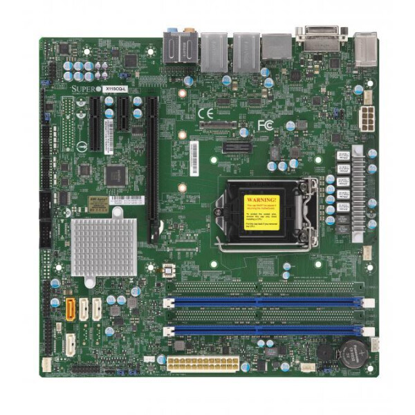 Supermicro X11SCQ-L - Intel - LGA 1151 (Socket H4) - Intel® Celeron® - Intel® Core™ i3 - Intel Core i5 - Intel Core i7 - Intel® Pentium® - DDR4-SDRAM - 32 GB - 1.2 V