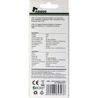 Inter-Tech ARGUS IT-810 - Schwarz - Realtek RTL8153 - 25 mm - 240 mm - 17 mm - 30 g