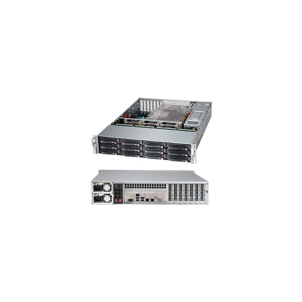 Supermicro CSE-826BAC12-R1K23LPB - Rack - Server - Schwarz - ATX,EATX - 2U - Ventilatorausfall - HDD - Netzwerk - Leistung