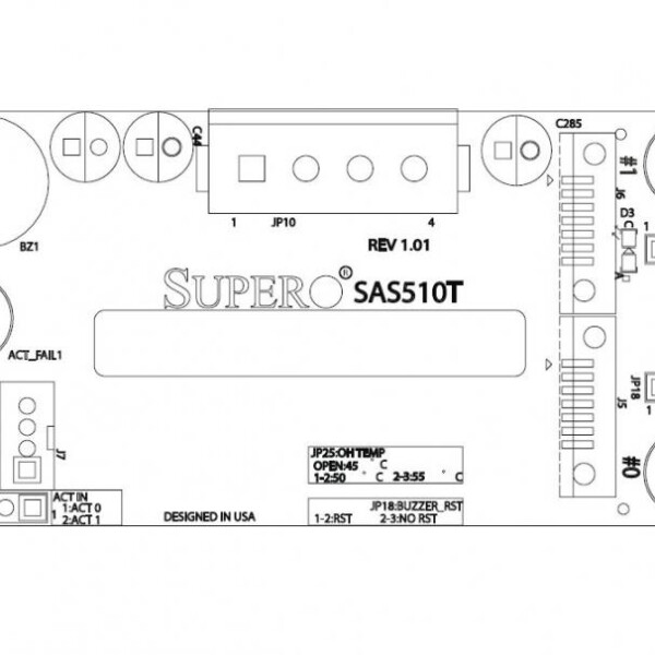 Supermicro BPN-SAS-510T - SATA/SAS-Backplane für Server - für SC510 T-200B