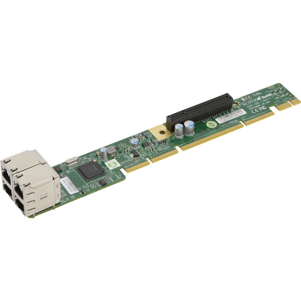 Supermicro AOC-UR-I4G - Eingebaut - Verkabelt - PCI Express - Ethernet - 1000 Mbit/s - Grün