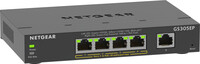Netgear GS305EP Switch 5 Port Gigabit Ethernet LAN PoE Switch Plus (mit 4x PoE+ 63W - Managed Netzwerk Switch mit IGMP Snooping - QoS - VLAN - lüfterloses Metallgehäuse) - Managed - L2/L3 - Gigabit Ethernet (10/100/1000) - Vollduplex - Power over Ethernet