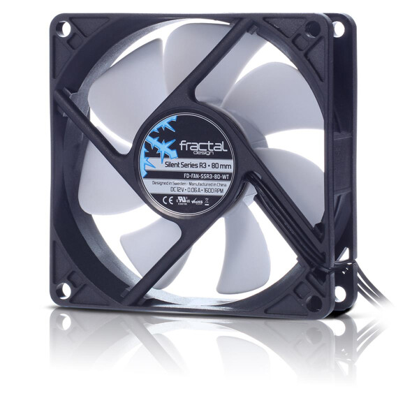 Fractal Design Silent Series R3 80 mm - Computergehäuse - Ventilator - 8 cm - 1600 RPM - 18,1 dB - 20,2 cfm