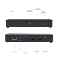 i-tec Thunderbolt3/USB-C Dual DisplayPort 4K Docking Station + Power Delivery 85W - Verkabelt - Thunderbolt 3 - 85 W - 3,5 mm - 10,100,1000 Mbit/s - Schwarz