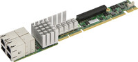Supermicro AOC-UR-I4XT - Eingebaut - Kabelgebunden - PCI Express - Ethernet - 10000 Mbit/s - Aluminium - Grün