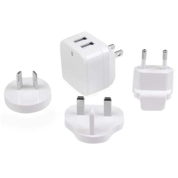 StarTech.com 2 Port USB Ladegerät / Netzteil - 2-fach Reiseladegerät 17 Watt / 3.4 Amp - Weiß - Indoor - AC - 5 V - Weiß