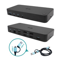 i-tec USB 3.0 / USB-C / Thunderbolt - 3x 4K Docking Station + Power Delivery 100W - Kabelgebunden - USB 3.2 Gen 1 (3.1 Gen 1) Type-C - 100 W - 3,5 mm - 10,100,1000 Mbit/s - Schwarz