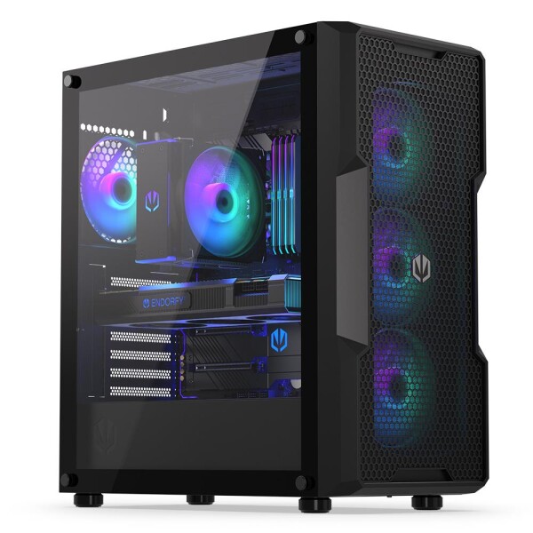 ENDORFY Regnum 400 ARGB - Tower - PC - Schwarz - ATX - micro ATX - Mini-ITX - Multi - Taschenlüfter