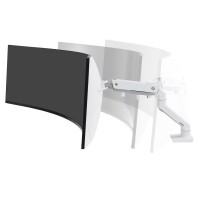 Ergotron HX Series HX Monitorarm mit HD-Gelenk - Tischhalterung (weiß) - Klemme - 19,1 kg - 124,5 cm (49") - 100 x 100 mm - Höhenverstellung - Weiß