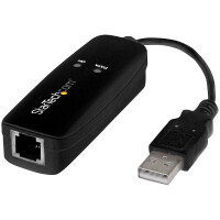 StarTech.com USB 2.0 Faxmodem - 56K Externes DialUp V.92 Modem/Dongle/Adapter - Computer/L