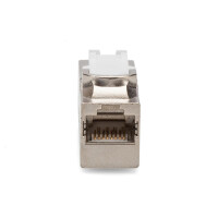 DIGITUS DN-93906 - CAT 6A Modular-Kupplung, geschirmt RJ45 to RJ45, snap-in panel mount