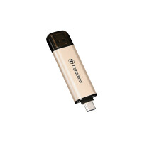 Transcend JetFlash 930C - 256 GB - USB Type-A / USB Type-C - 3.2 Gen 1 (3.1 Gen 1) - 420 MB/s - Kappe - Gold