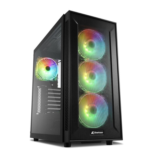 Sharkoon TG6M RGB - Tower - PC - Schwarz - ATX - micro ATX - Mini-ITX - Gaming - Multi