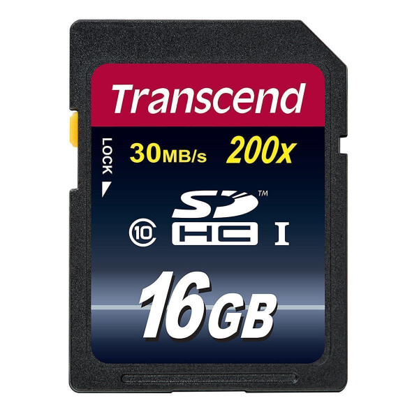 Transcend TS16GSDHC10 - 16 GB - SDHC - Klasse 10 - NAND - 30 MB/s - Schwarz