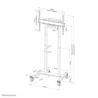 Neomounts FL55-875WH1 TV-Trolley 55-100" - motorisiert - TÜV - 110 kg - 139,7 cm (55") - 2,54 m (100") - 100 x 100 mm - 800 x 600 mm - 1113 - 1763 mm