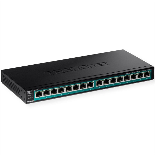 TRENDnet TPE-TG161H - Gigabit Ethernet (10/100/1000) - Power over Ethernet (PoE) - Rack-Einbau
