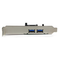 StarTech.com 2 Port PCI Express SuperSpeed USB 3.0 Schnittstellenkarte mit UASP - SATA Strom - PCIe - USB 3.2 Gen 1 (3.1 Gen 1) - Niedriges Profil - PCIe 2.0 - Grün - Metallisch - CE - FCC - TAA - REACH