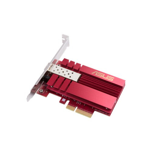 ASUS XG-C100F - Eingebaut - Kabelgebunden - PCI Express - Faser - 10000 Mbit/s - Rot
