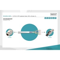DIGITUS DK-1521-V-305 - CAT 5e F-UTP Installationskabel, 100 MHz Eca (PVC), AWG 24/1, 305 m Karton, Sx, Grau