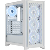 Corsair iCUE 4000D RGB Airflow Mid-Tower True White -...