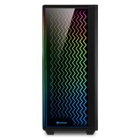 Sharkoon RGB LIT 200 - Midi Tower - PC - Schwarz - ATX - micro ATX - Mini-ITX - Blau - Grün - Rot - Taschenlüfter - Vorderseite