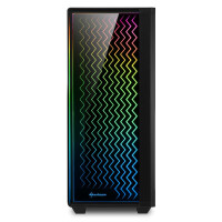 Sharkoon RGB LIT 200 - Midi ATX Tower - PC - Schwarz -...