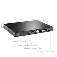 TP-Link - TL-SG3428MP - 19" Switch L2 28xGb 4xSFP