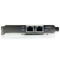 StarTech.com Dual Port PCI Express Gigabit Netzwerkkarte - PCIe PoE/PSE NIC Server Adapter - Eingebaut - Kabelgebunden - PCI Express - Ethernet - 2000 Mbit/s