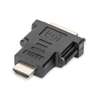 DIGITUS AK-330505-000-S - HDMI Adapter, Typ A - DVI-I(24+5) St/Bu, Full HD, sw