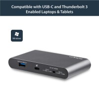 StarTech.com USB-C Dock - Dual Monitor USB-C Multiport Adapter - 2 x 4K DisplayPort - 100W
