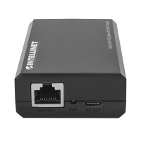 Intellinet 561693 - IEEE 802.3 - IEEE 802.3ab - IEEE 802.3af - IEEE 802.3at - IEEE 802.3bt - IEEE 802.3u - 10/100/1000Base-T(X) - Cat5e - Schwarz - Kunststoff - 0 - 40 °C